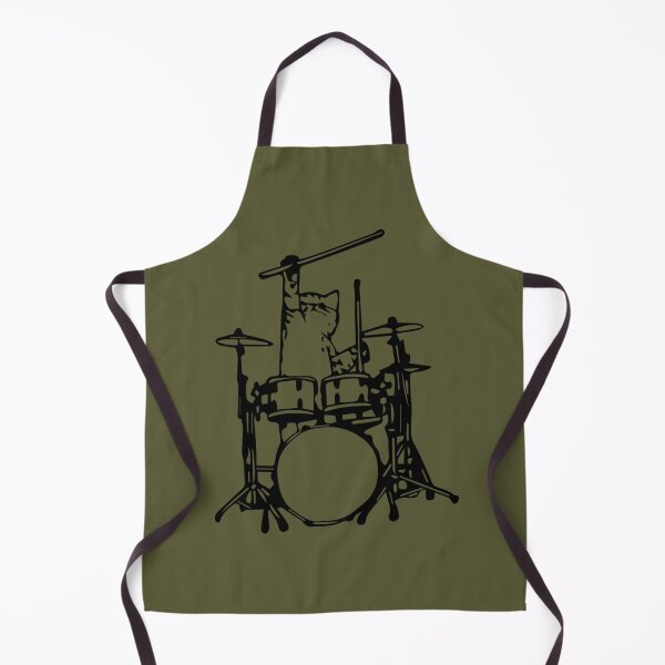 Item preview, Funny Cat Playing Drums designed and sold by JanBidinger.