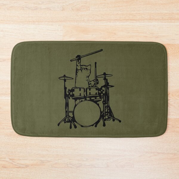 Item preview, Funny Cat Playing Drums designed and sold by JanBidinger.