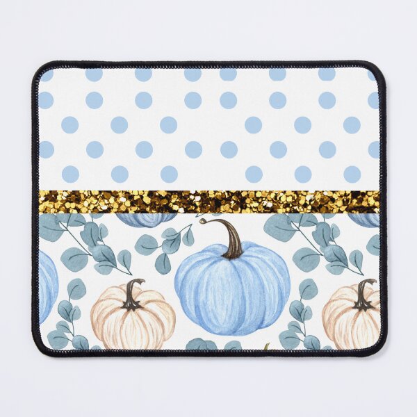 Item preview, Pumpkin White With Glitter (Blue Dots) designed and sold by SimplyMe-Plus.