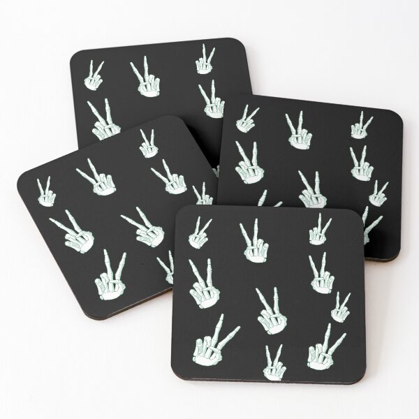 Item preview, Spooky Skeleton Hand Aesthetic Tiles Green designed and sold by Vedeme.
