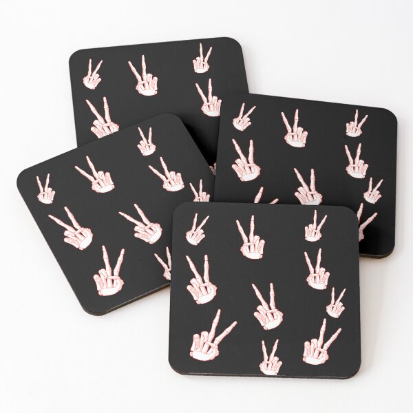 Item preview, Spooky Skeleton Hand Aesthetic Tiles Orange designed and sold by Vedeme.