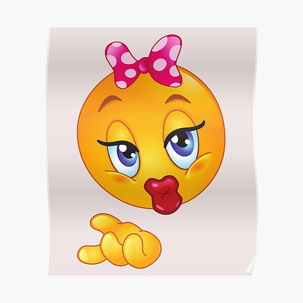 Lip Bite Emoji Biting Lip Emoji Poster For Sale By Jackking78