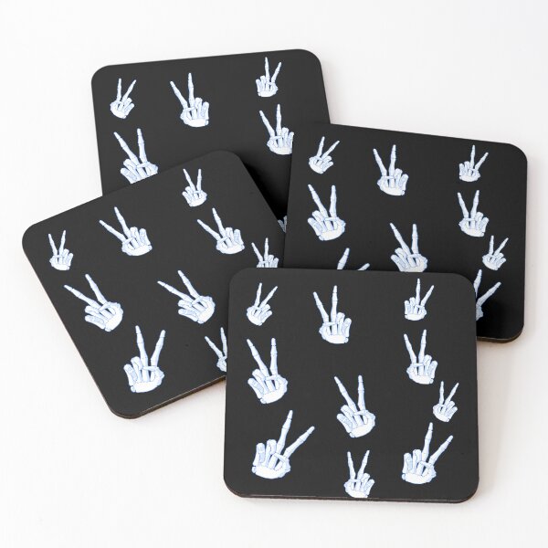 Item preview, Spooky Skeleton Hand Aesthetic Tiles Blue designed and sold by Vedeme.