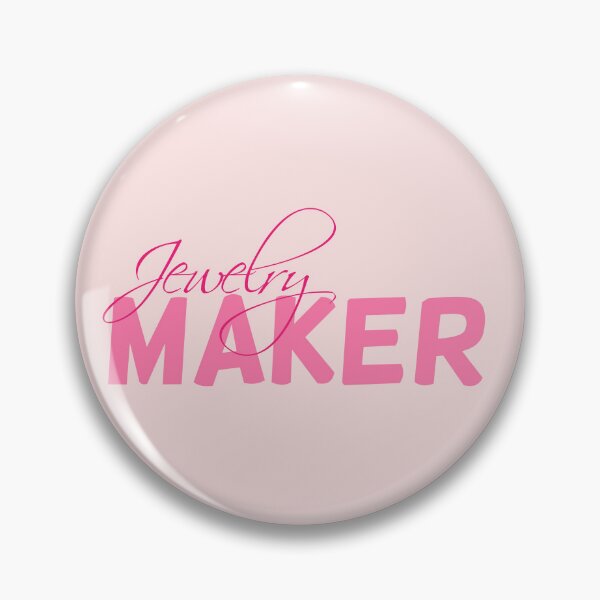 Item preview, Jewelry maker pink lettering metalsmith jeweler gift designed and sold by MetalicBabe.