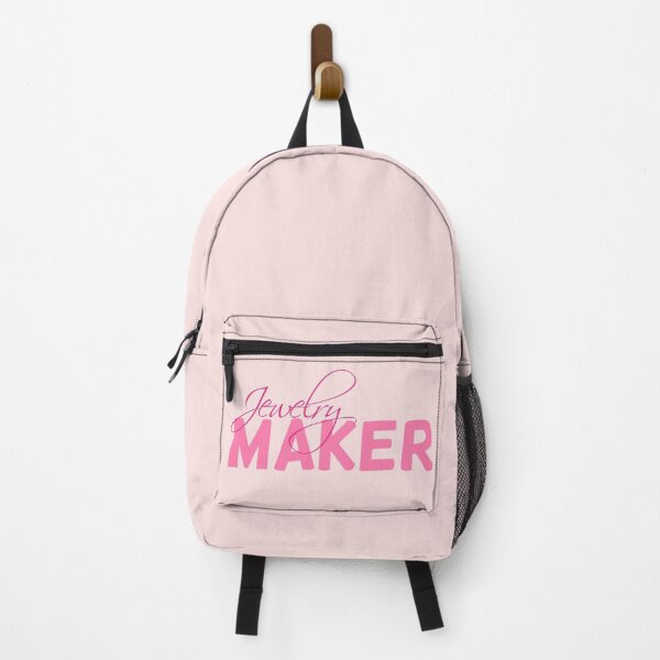 Item preview, Jewelry maker pink lettering metalsmith jeweler gift designed and sold by MetalicBabe.