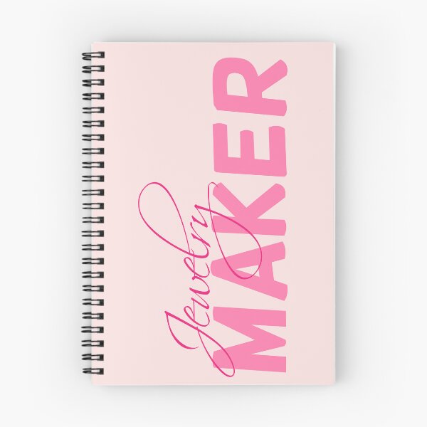 Item preview, Jewelry maker pink lettering metalsmith jeweler gift designed and sold by MetalicBabe.