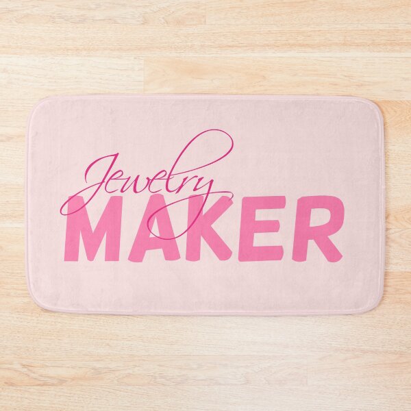 Item preview, Jewelry maker pink lettering metalsmith jeweler gift designed and sold by MetalicBabe.