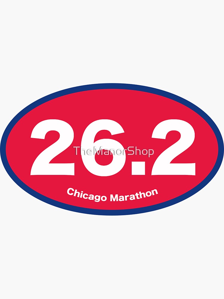 "Chicago Marathon Finisher Oval" Sticker for Sale by