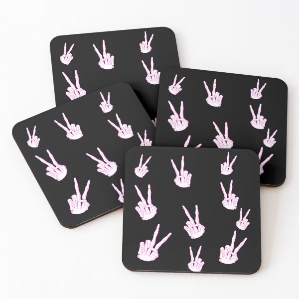 Item preview, Spooky Skeleton Hand Aesthetic Tiles Pink designed and sold by Vedeme.