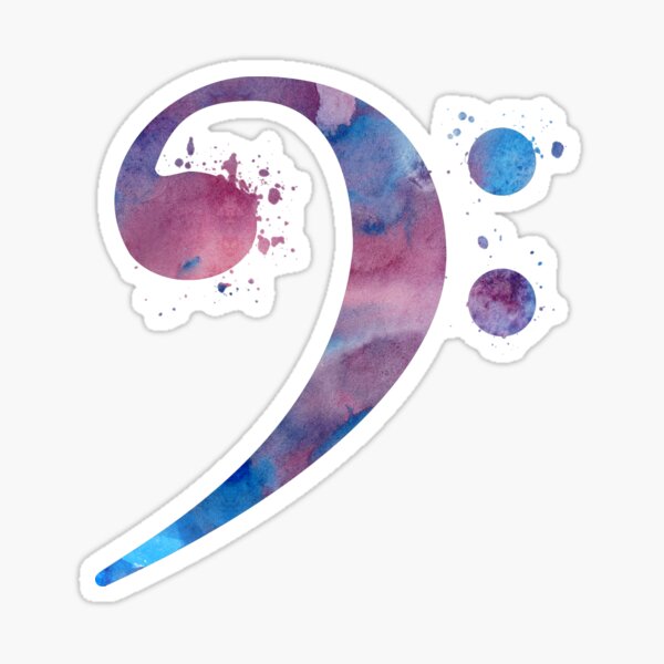 Bass Clef Sticker