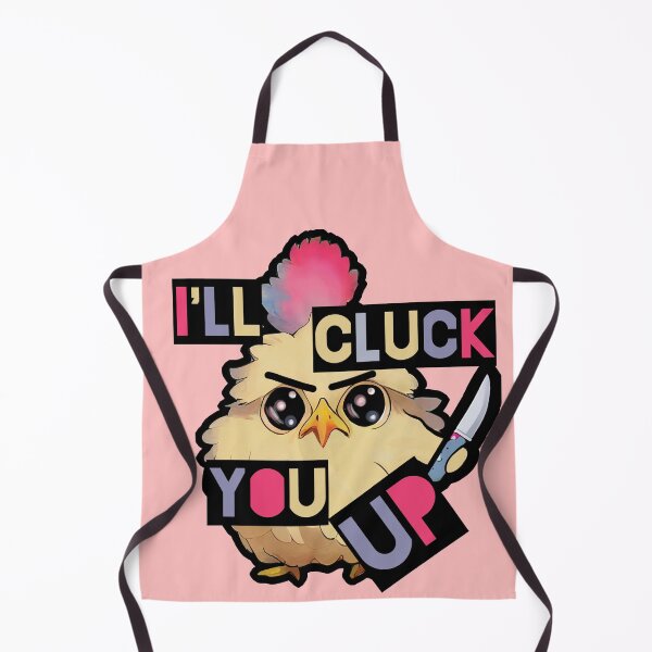 Item preview, Cute Chicken Holding Knife | "I'll Cluck You Up" designed and sold by JulesNeerg.