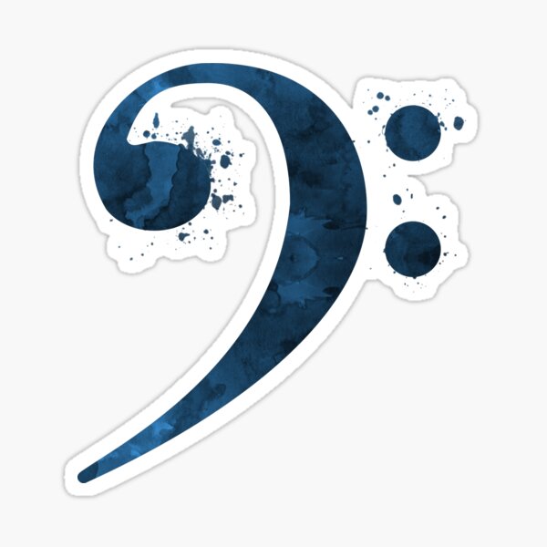 Bass Clef Sticker