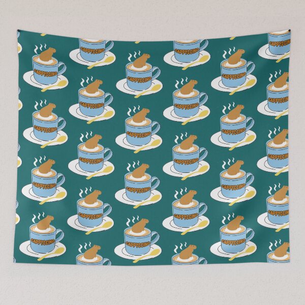 Item preview, Cappyccino Capybara café juego de palabras designed and sold by DesignssHome.