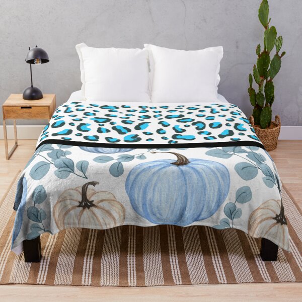 Item preview, Pumpkin White (Blue Leopard) designed and sold by SimplyMe-Plus.