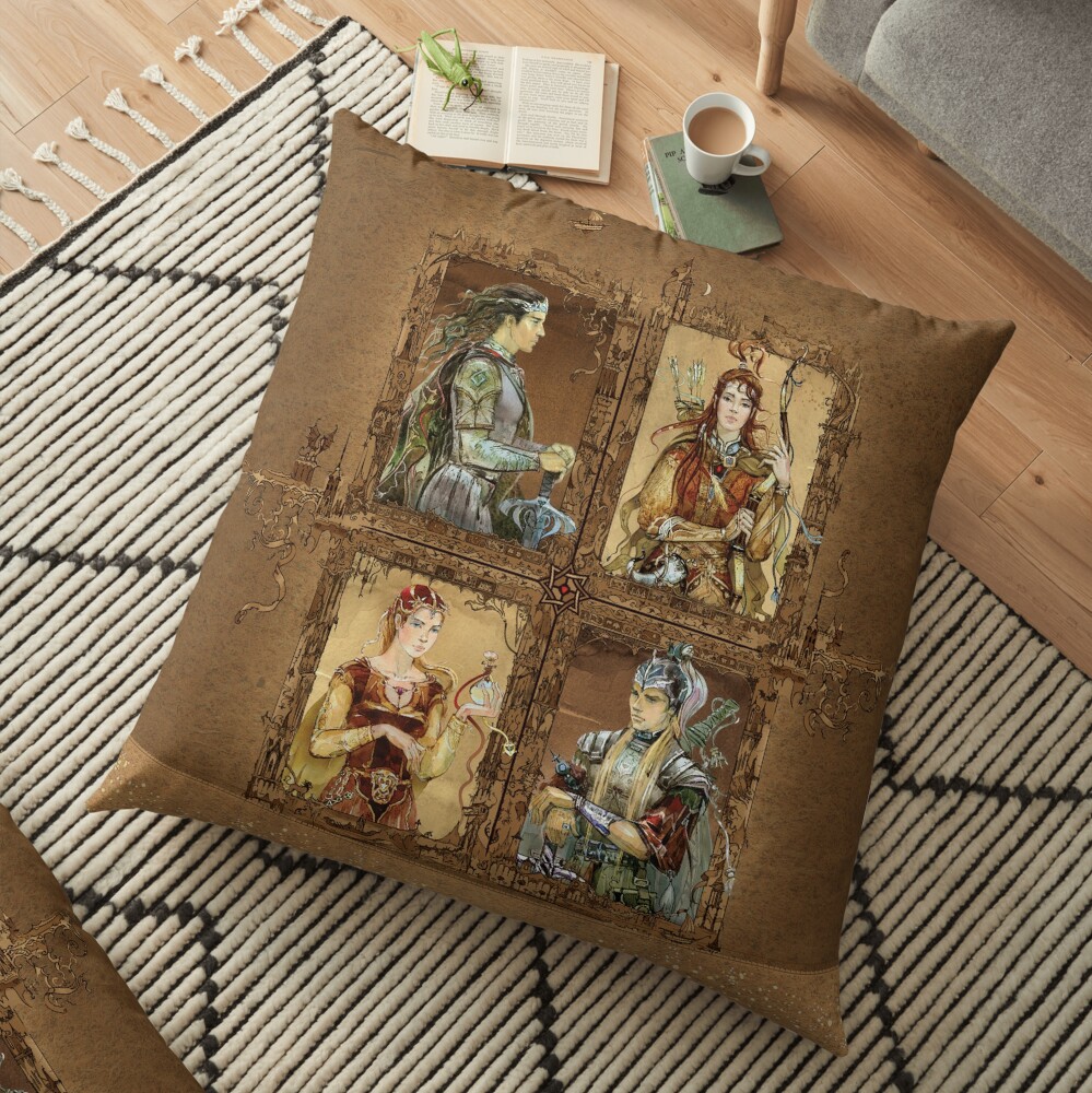 King of Narnia - Peter,Susan,Lucy,Edmund Floor Pillow