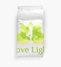 Flower Love Light - benefits of yoga for the body Duvet Cover
