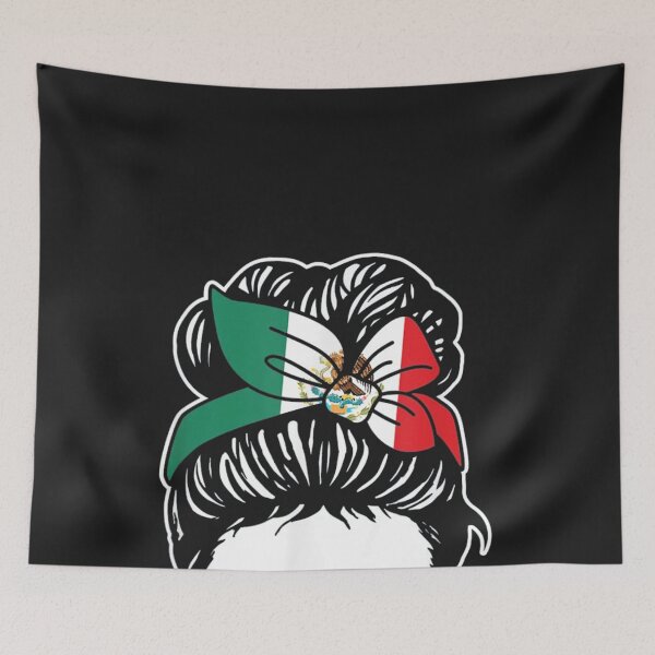 Item preview, Viva Mexico Messy Bun With Bandana designed and sold by hilaryuofhi.
