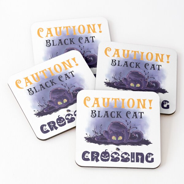 Item preview, Caution! Black Cat Crossing designed and sold by FanityPrints.