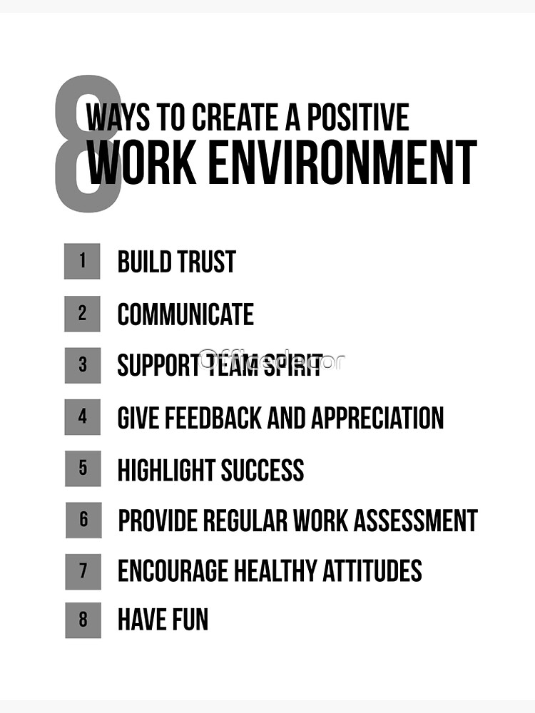 8-ways-to-create-a-positive-work-environment-poster-for-sale-by