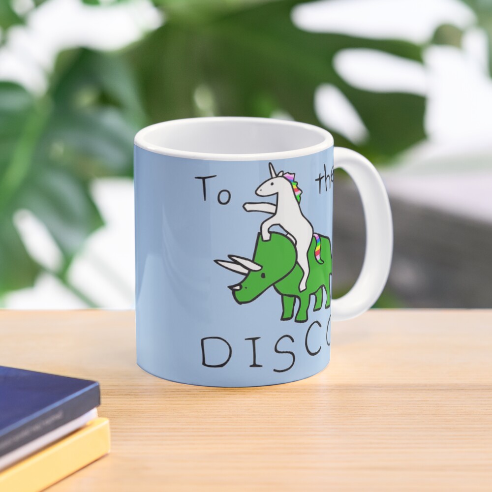 To The Disco (Unicorn Riding Triceratops) Mug