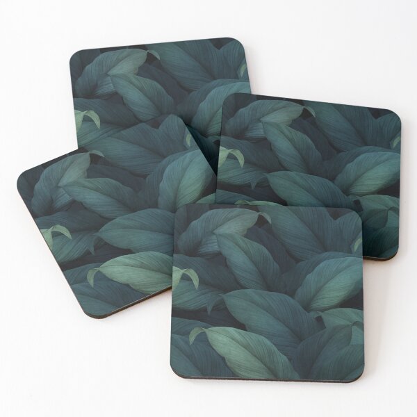 Item preview, Hand drawn tropical leaves background green leaf pattern  designed and sold by thanyaj.