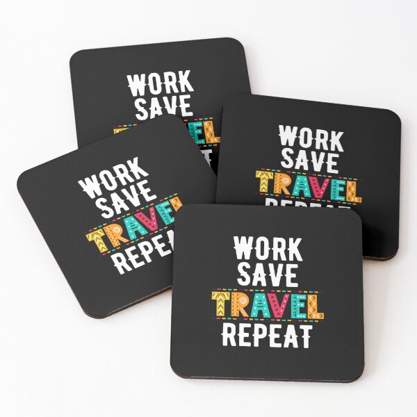 Artikelvorschau, Work Save Travel Repeat entworfen und verkauft von ilalang-by-eka.