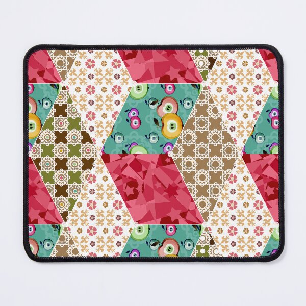 Item preview, patchwork colorful patchwork folk rustic designed and sold by fuzzyfox.
