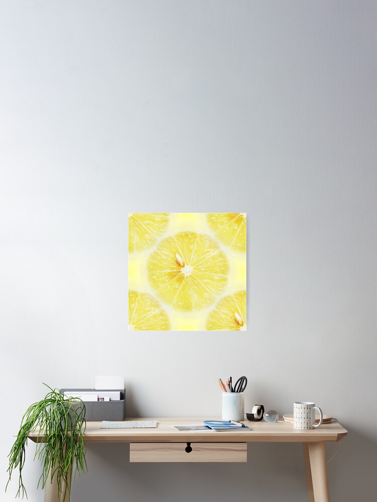 Thumbnail 2 of 3, Poster, Lemon Pattern designed and sold by AlexaZari.