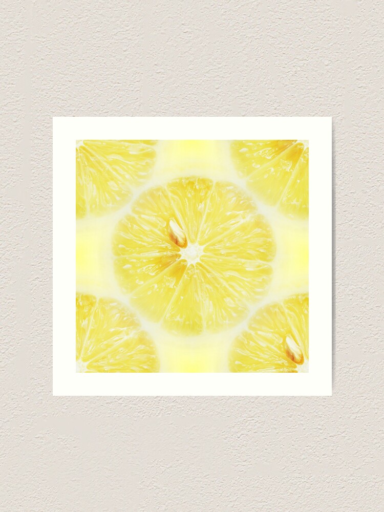Thumbnail 1 of 3, Art Print, Lemon Pattern designed and sold by AlexaZari.