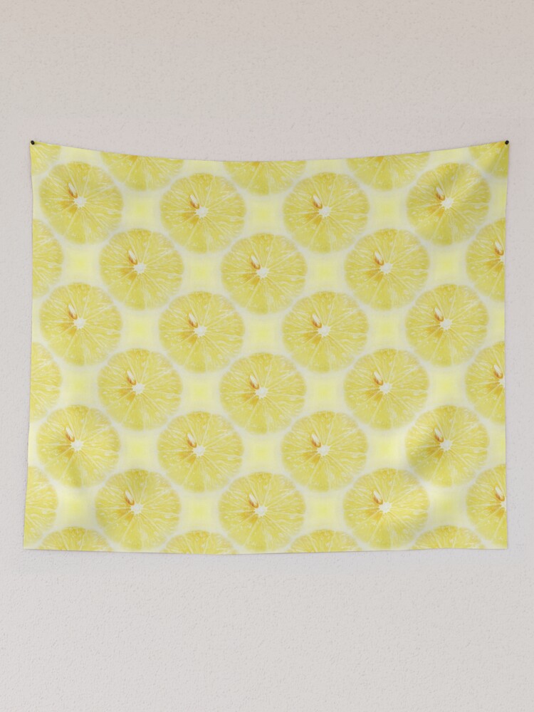 Thumbnail 2 of 3, Tapestry, Lemon Pattern designed and sold by AlexaZari.