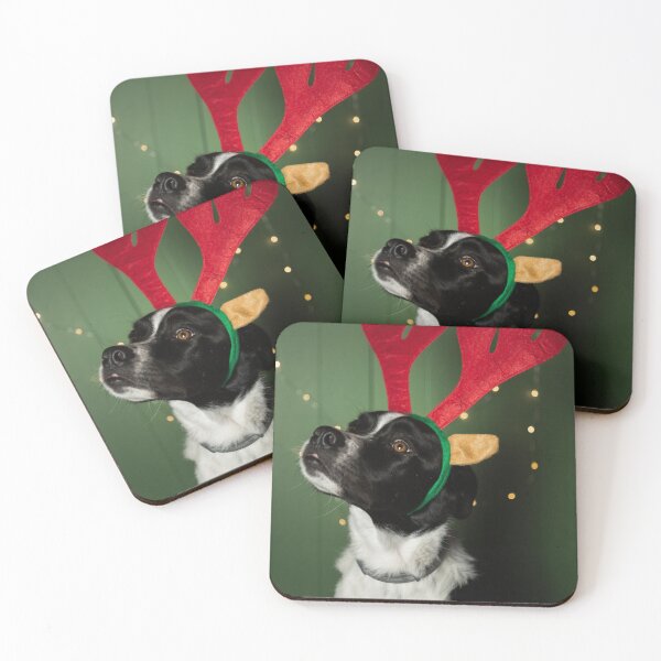 Item preview, Cute Dog With Reindeer Ears Indoors Chirstmas Funny designed and sold by Uvi-Pro.
