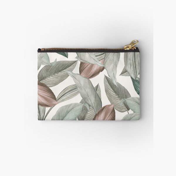 Item preview, Hand drawn tropical leaves background brown and green leaf pattern  designed and sold by thanyaj.