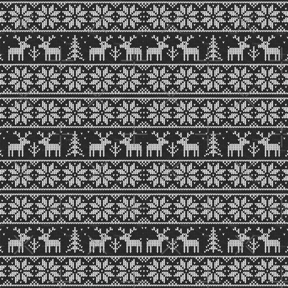 "Black and white Xmas pattern" by ValentinaHramov | Redbubble