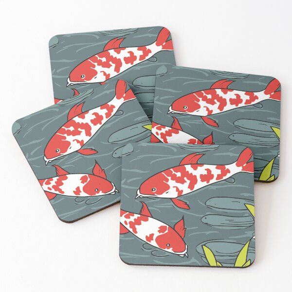 Item preview, Koi swimming in pond with another Koi designed and sold by Nonshape.