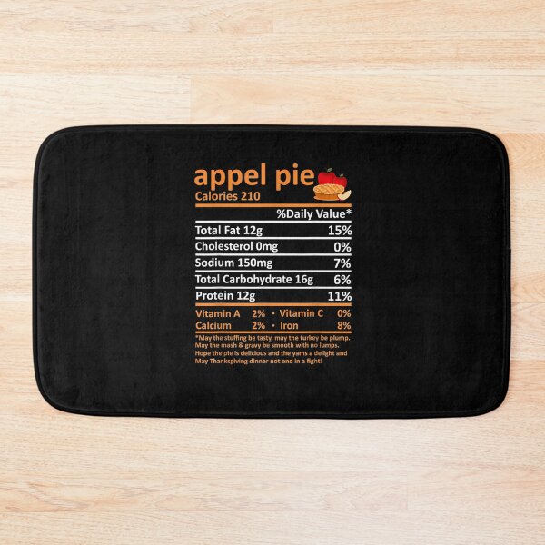 Item preview, Apple Pie Nutrition Food Facts Thanksgiving Costume Xmas T-Shirt designed and sold by BucheKiefer.