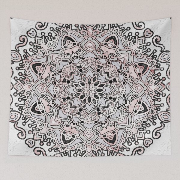 Item preview, Black onyx marble mandala designed and sold by peggieprints.