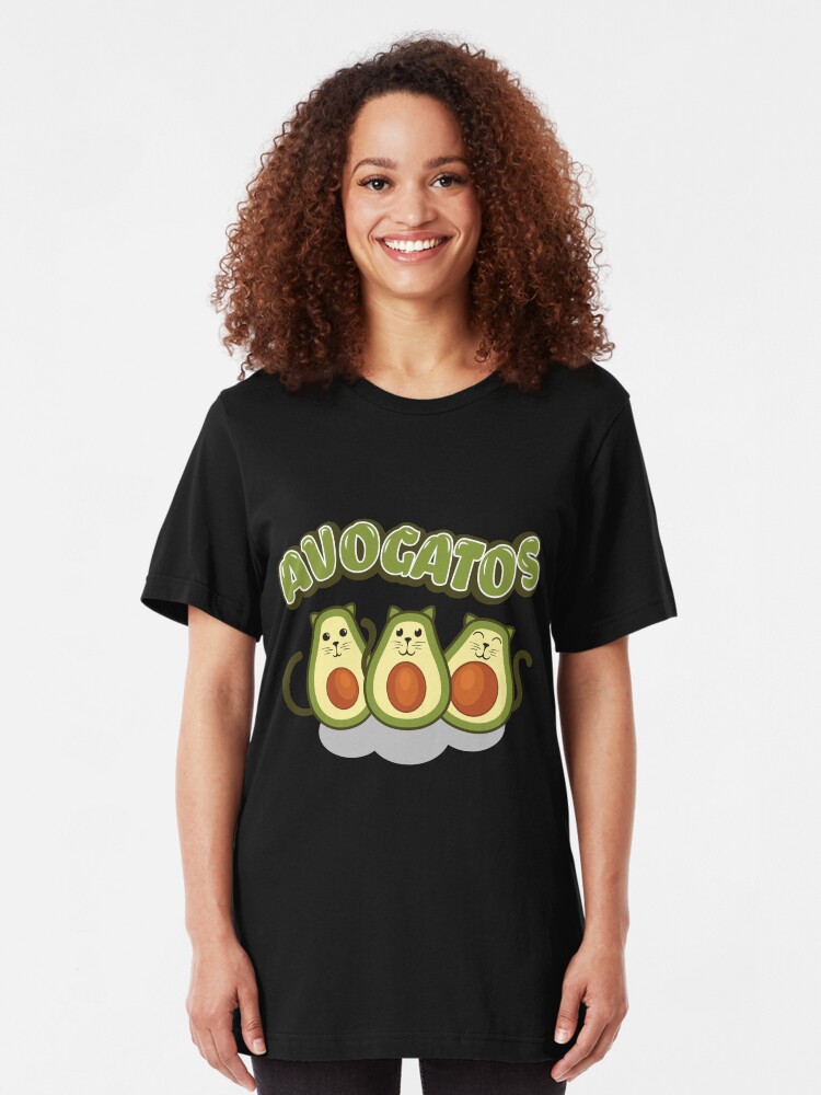 Alternative Ansicht von Avocado Gifts > Funny Avocado Cats > Avogatos > Avocado Slim Fit T-Shirt