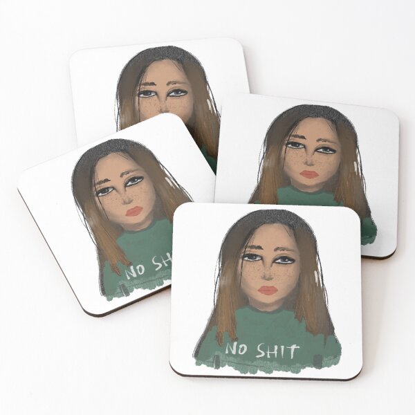 Item preview, Modern girl in green no shit mood today word designed and sold by GrahadiDesign.
