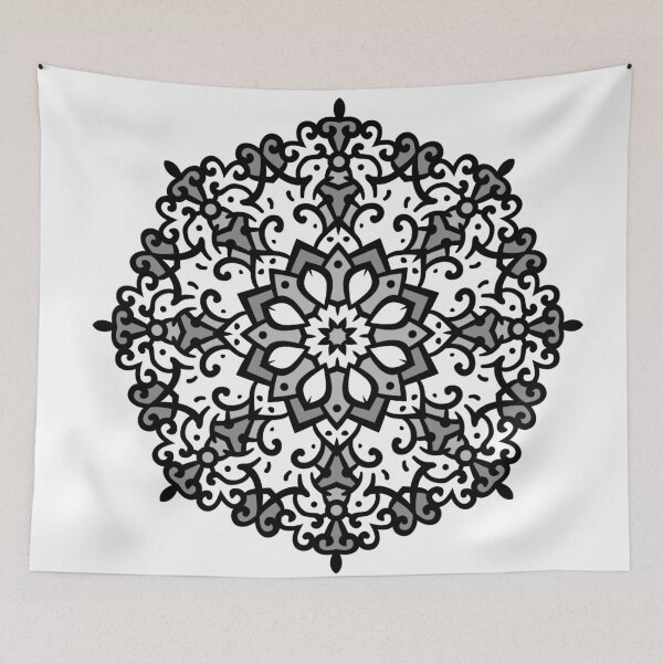 Item preview, Monochrome classic mandala designed and sold by peggieprints.