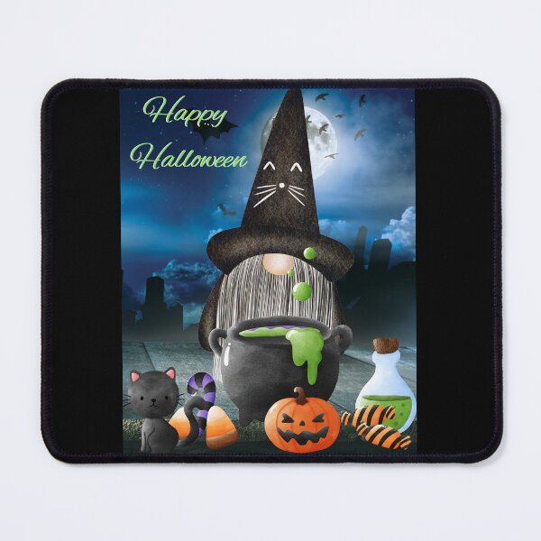 Item preview, Gnome Halloween Witch and Black Cat Happy Halloween  designed and sold by ieluxury.