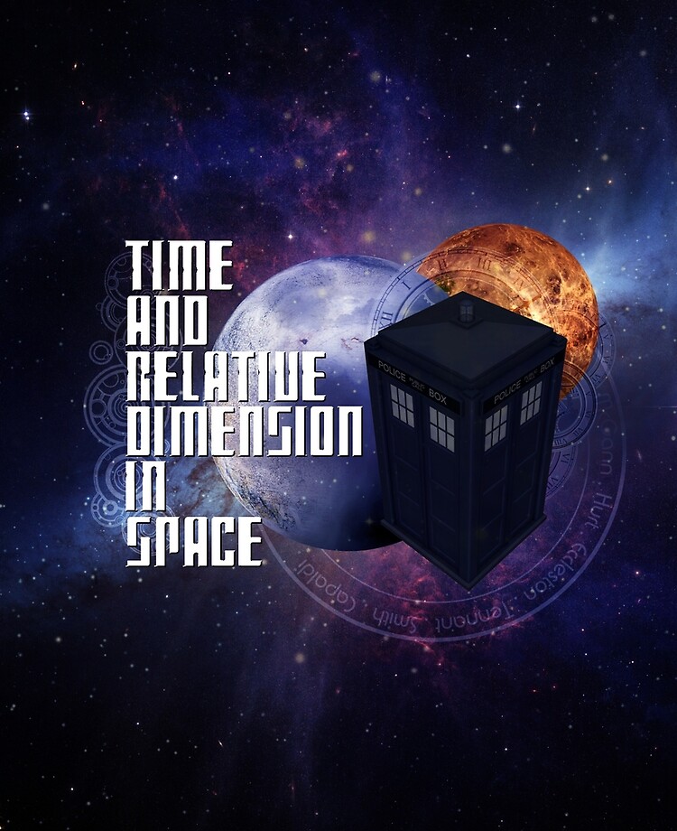 4 Sticker Time And Relative Dimension In Space Drawing & Illustration ...