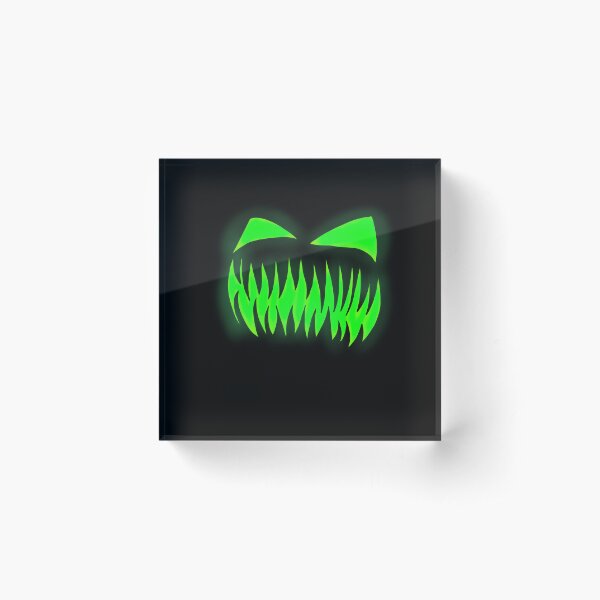 Jack O Lantern Green Acrylic Block