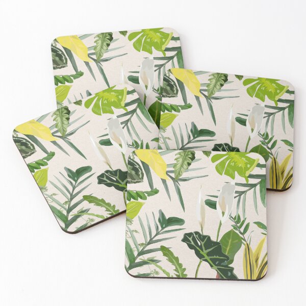 Item preview, Hand drawn Green leaf pattern illustration tropical leaves background green leaf pattern  designed and sold by thanyaj.