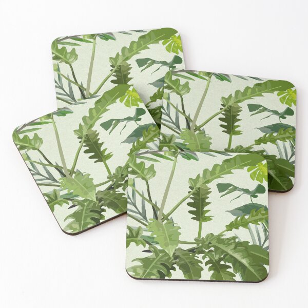 Item preview, Hand drawn Green leaf pattern illustration tropical leaves background green leaf pattern  designed and sold by thanyaj.