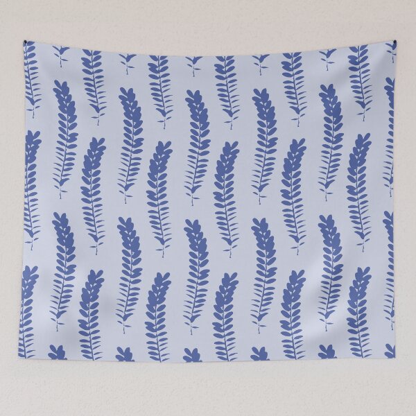 Item preview, Delicate and elegant ferns in a simple repeating pattern - periwinkle blue monochromatice designed and sold by FrancesPoff.
