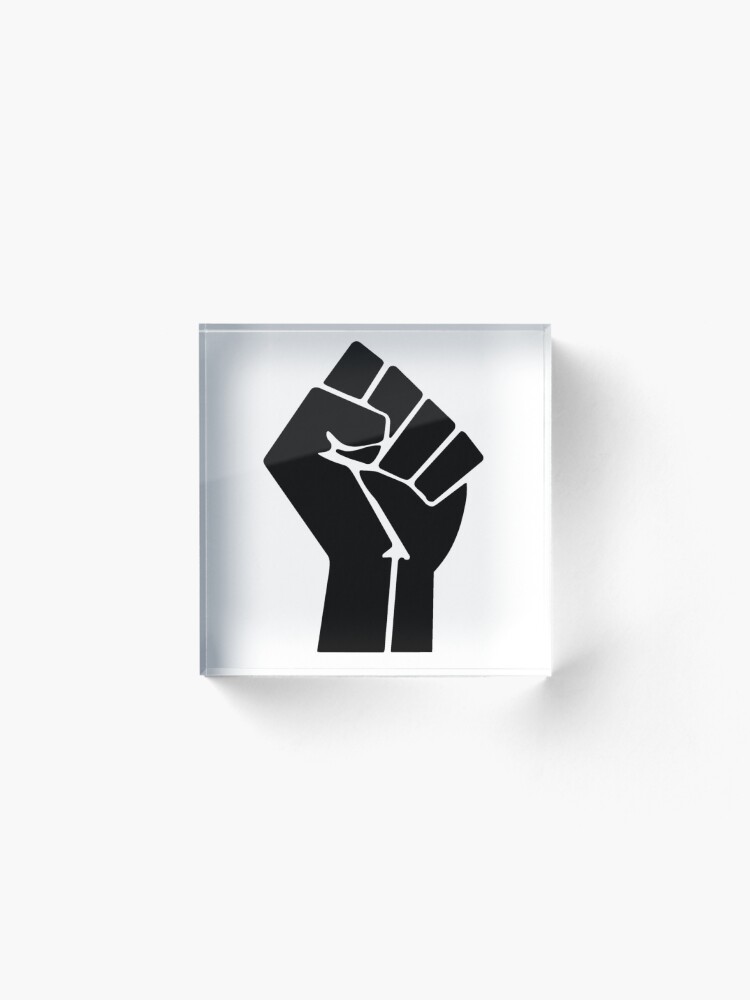 Alternate view of Raised Fist / Black Power Symbol Acrylic Block