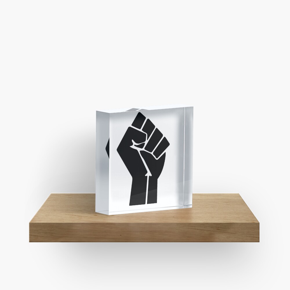 Raised Fist / Black Power Symbol Acrylic Block