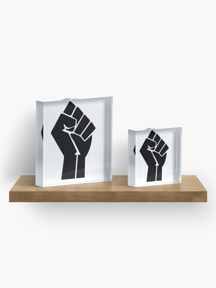 Alternate view of Raised Fist / Black Power Symbol Acrylic Block