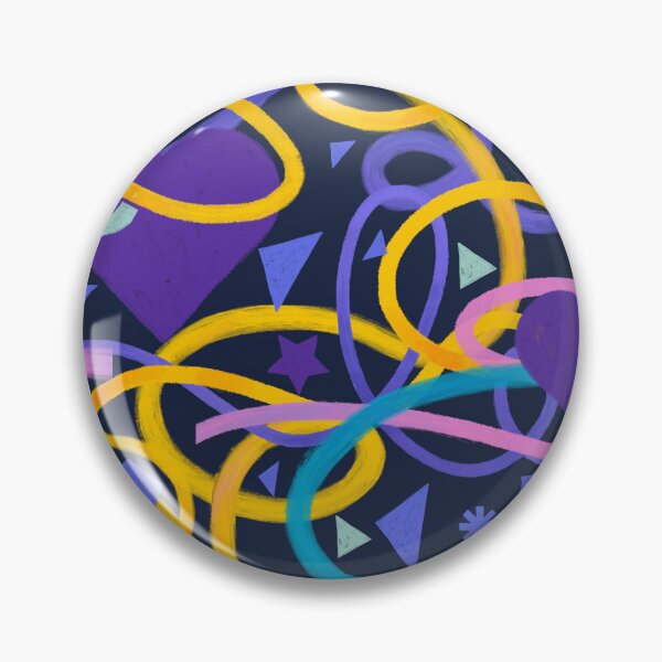 Item preview, Geometric explosion, illustration of figures and multicolored shapes with paint stroke effects designed and sold by Malogue.