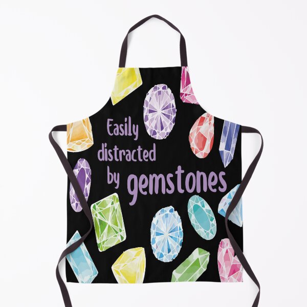 Item preview, Easily distracted by gemstones jewelry maker metalsmith funny gift colorful crystals designed and sold by MetalicBabe.